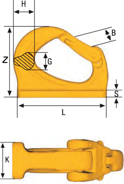 Hook for excavator UKN