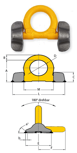 Weld-on point with double basis SPAR grade 100