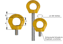 cromox Swivel Eye Screws CDS-PSA Grade 60