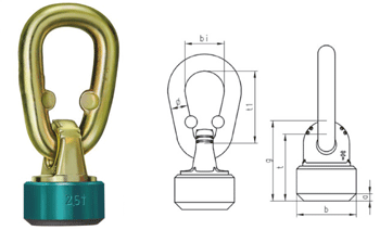 Attachment swivel THEIPA Point-S, weld-on-type