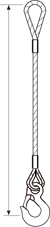 Lifting rope with SIKA safety eye hook