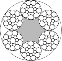 Wire rope EN 12385-4, 6x19M-FC