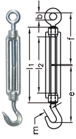 Turnbuckles acc. to DIN 1480