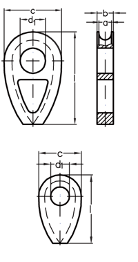 Solid thimbles DIN 3091