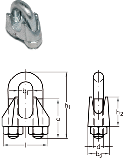 Wire rope clips DIN 741