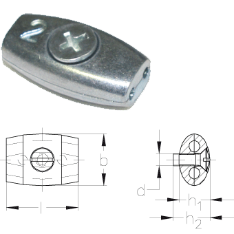 Pear-shaped wire rope clips