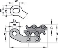 Rope tensioning clip