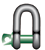 Green Pin  Shackles straight type with eye bolt