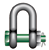 Green Pin  Shackles straight type with safety bolt, nut and cotter