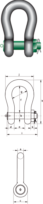 Green Pin  heavy shackles