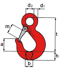 Eye sling hook type TOE