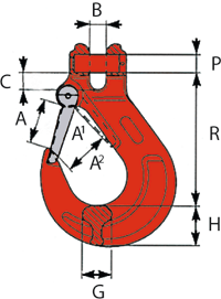 Clevis sling hook type WA