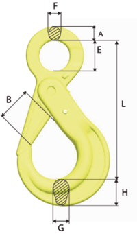 Safety eye hook type BK