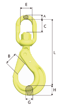 Safety swiel hook type BKL