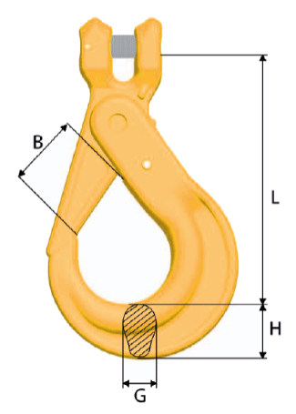 Safety clevis hook type BKG