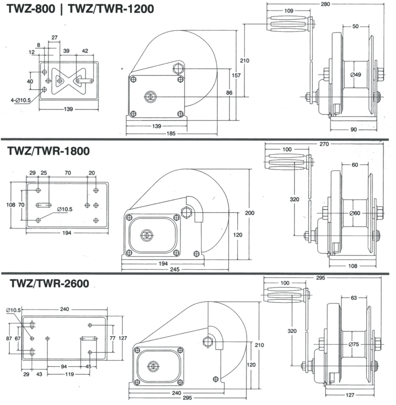 Bremswinde TWZ & TWR