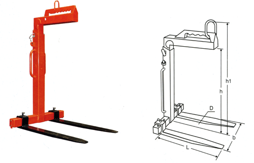 Pallet hooks with automatic balancing RPHM