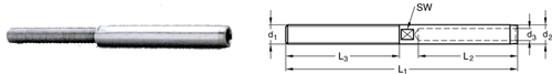 ASS Threaded terminal, Maxi type