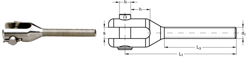 ASS Threaded jaw, Maxi type machined