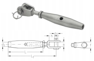 ASS Rigging Screw with one jaw, Mini type