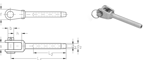 NIRO Jaw terminal, Standard type, welded