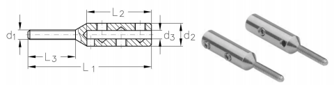 ASS Screw terminal, Mini type, with outside thread