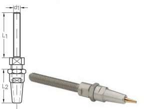 ASS Threaded terminal with outside right hand thread for self assembly