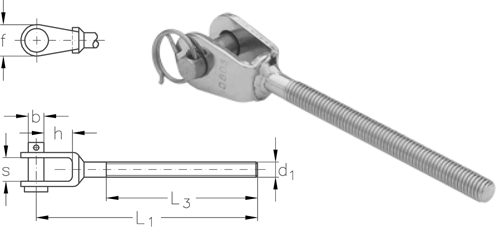 ASS Threaded jaw long, Super-Mini type