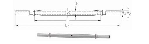 ASS Rigging Screw with terminal and terminal long type, Super-Mini type