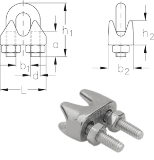 NIRO Wire rope clip light pattern