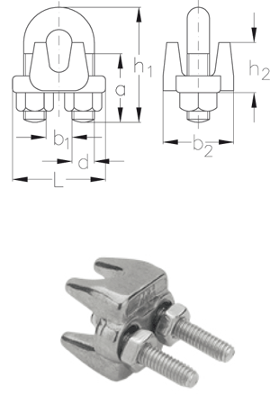 NIRO Wire rope clip heavy pattern