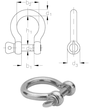 NIRO Shackle, anchor type