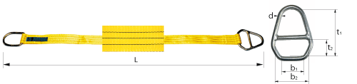 SAS-D-Hebeband mit B-Bgel unf Durchsteckbgel